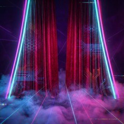 Free Neon Curtain Gateway Image - Cyberpunk, Neon, Curtains | Download ...