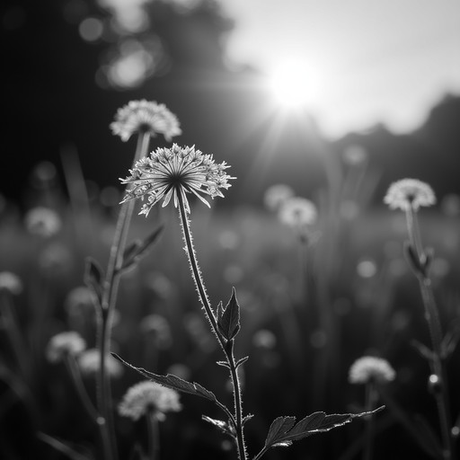 Free Backlit Meadow Bloom Image - Wildflower, Silhouette, Monochrome ...