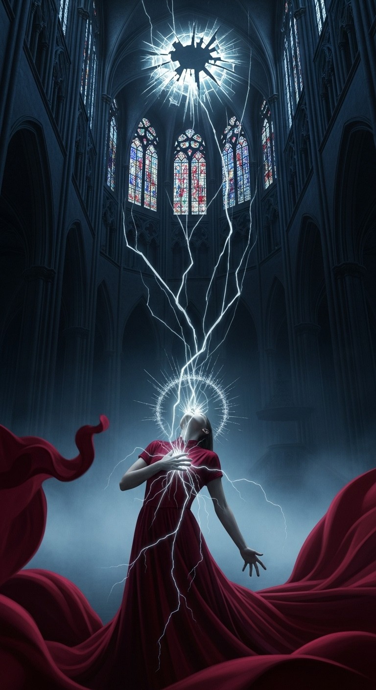 Free Divine Lightning Awakens Photo Gothic Cathedral Lightning