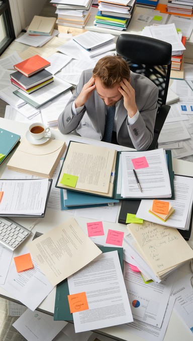 Work Is Overwhelming Free Overwhelming Office Stress Image - Stress, Paperwork, Overwhelmed ...