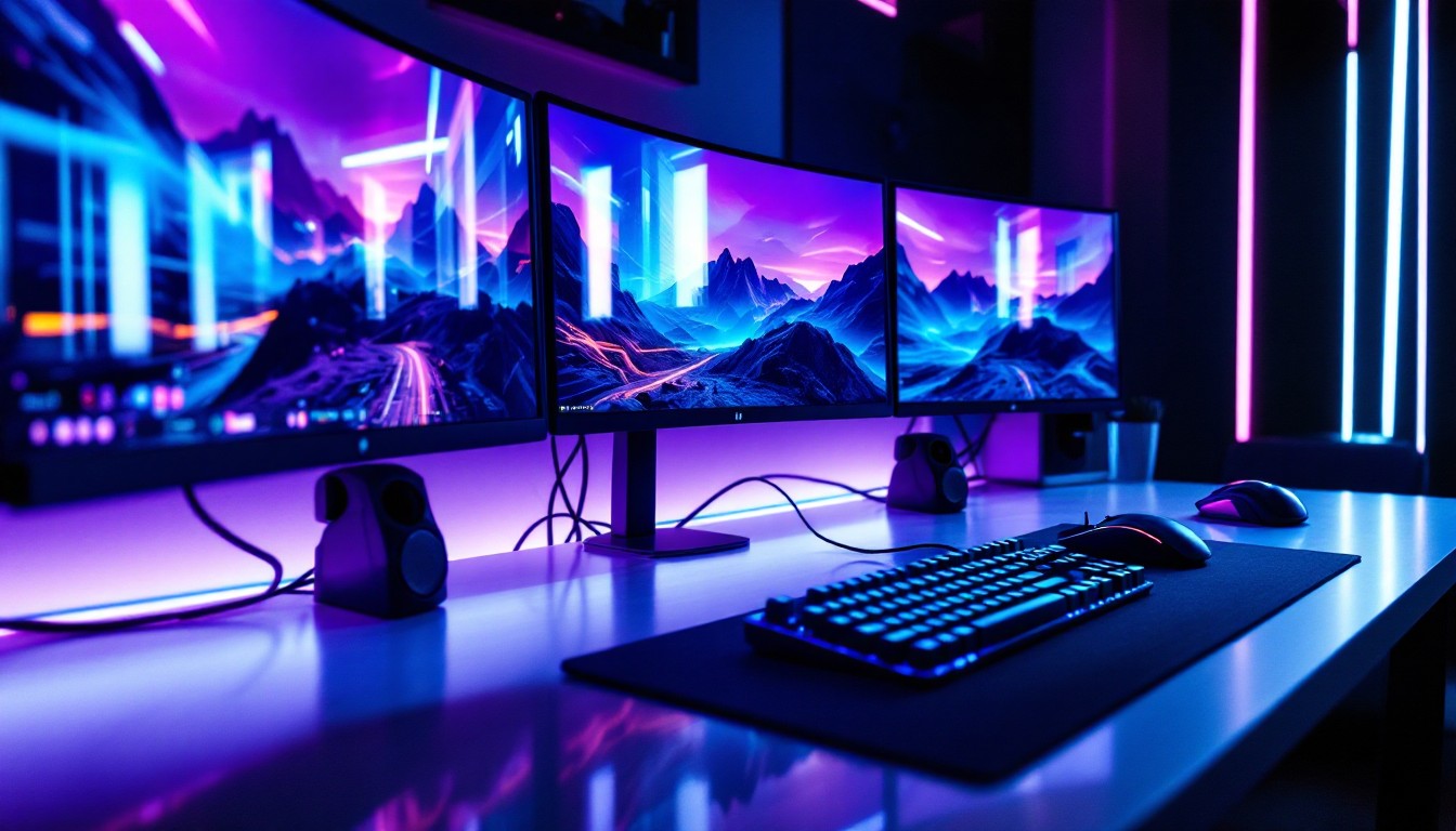 Free Glowing Gaming Paradise Image - Battlestation, Rgb, Gaming ...