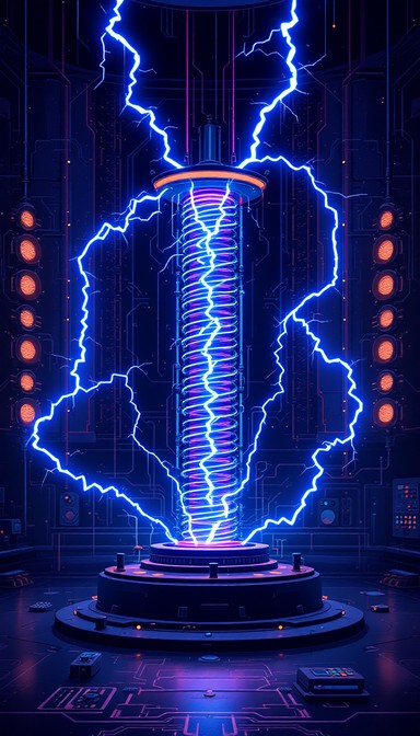 Free Electric Tower Glows Image - Tesla, Electricity, Lightning ...