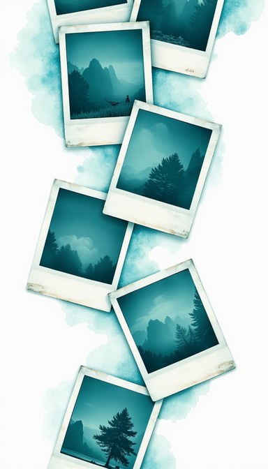 Teal Memory Free Teal Memory Spiral Image - Polaroid, Teal, Watercolor | Download ...