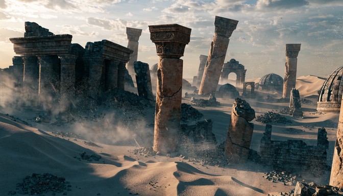 Colossal Wreck Free Forgotten Golden Monuments Image - Ruins, Desert, Ancient ...