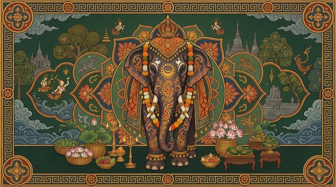 Elephant Welcome Ritual Free Sacred Elephant Celebration Image - Elephant, Ceremonial ...
