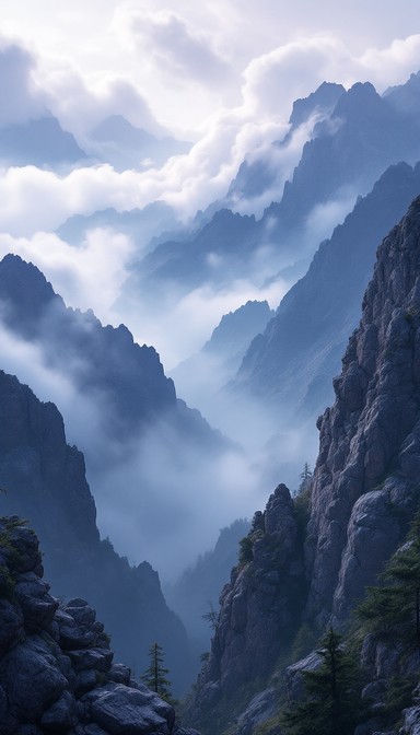 Free Misty Mountain Majesty Image - Mountains, Mist, Peaks | Download ...