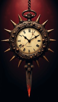 Spitting Clocks Free Spiked Steampunk Clock Image - Timepiece, Gothic, Steampunk ...