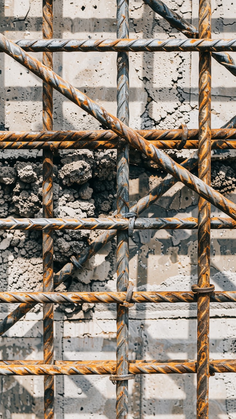 Rusty Rebar Rectangle Free Rusty Rebar Pattern Image - Rebar, Concrete, Rust | Download at ...