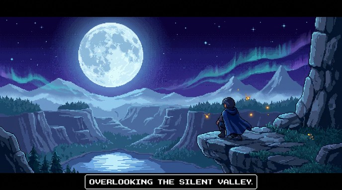 Free Moonlit Pixel Solitude Image - Pixel, Retro, Moon | Download at ...