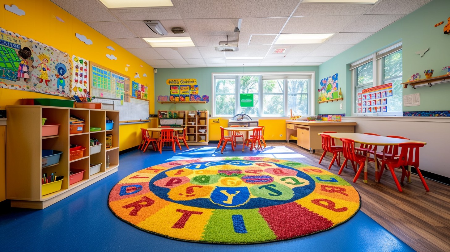 Free Colorful Classroom Interior Image - Classroom, Education, Colorful ...