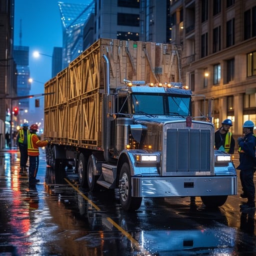 Free Urban Trucking Scene Image - Truck, City, Workers | Download at ...