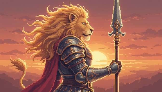 Free Lion Warrior Sunset Image - Lion, Warrior, Hero | Download at ...