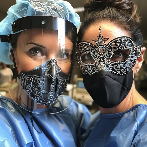 Two Mask Together Free Masked Professional Duo Image - Healthcare, Workers, Protective ...