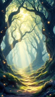 Free Magical Forest Path Image - Forest, Magical, Sunbeams | Download ...