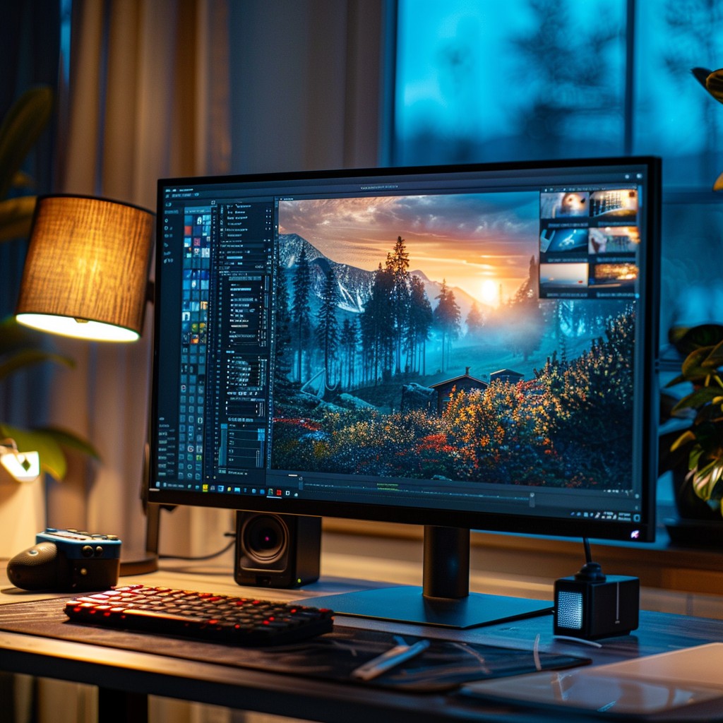Pc Monitor Graphics Free Creative Workspace Glow Image - Computer, Monitor, Graphic ...