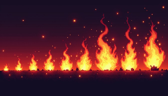 Free Blazing Pixel Progression Image - Pixel, Fire, Flames | Download ...