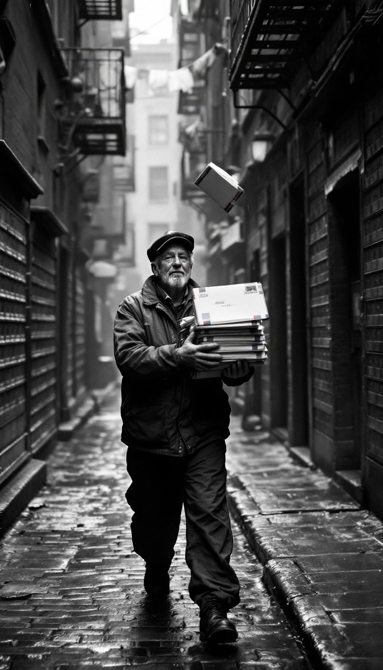 Free Delivering Through Rain Image - Postal, Mailman, Delivery ...