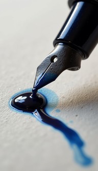 Paper With Ink Free Ink Meets Paper Image - Calligraphy, Ink, Blue | Download at StockCake