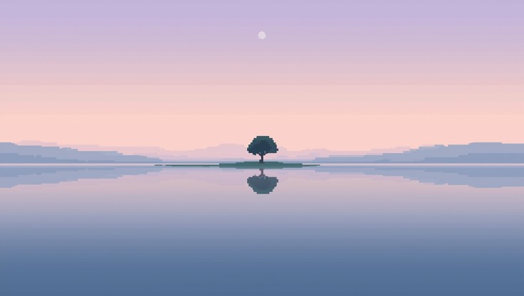 Free Lavender Twilight Serenity Image - Pixel, Art, Minimalist ...