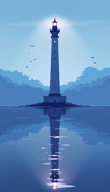Free Blue Pixel Beacon Photo - Lighthouse, Pixel, Reflection | Download ...