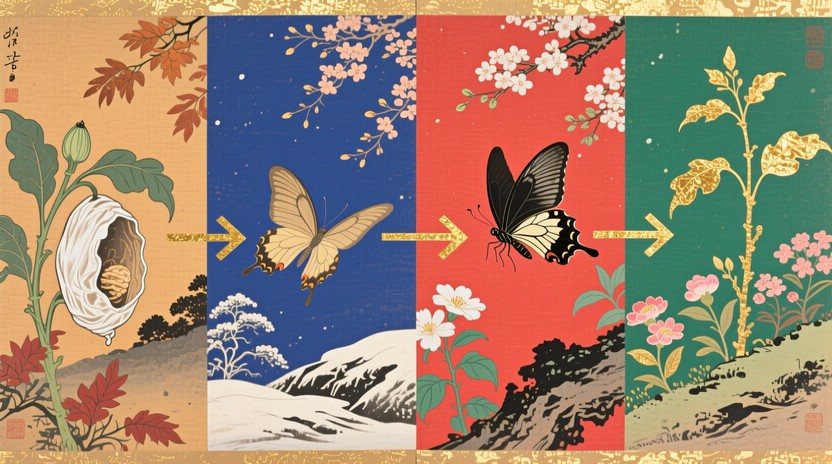 Free Golden Butterfly Transformation Image - Butterfly, Kintsugi ...