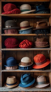 Free Hat Collection Displayed Image - Hats, Collection, Fashion ...