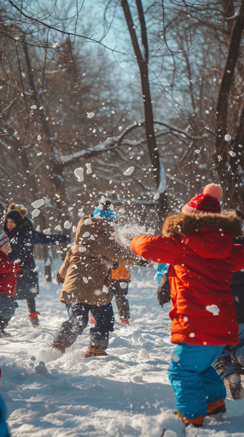 Snowy Fun Free Snowy Playtime Fun Image - Snow, Children, Winter | Download at ...
