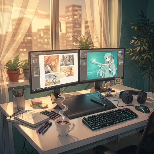 Free Creative Manga Workspace Image - Studio, Manga, Artist | Download ...
