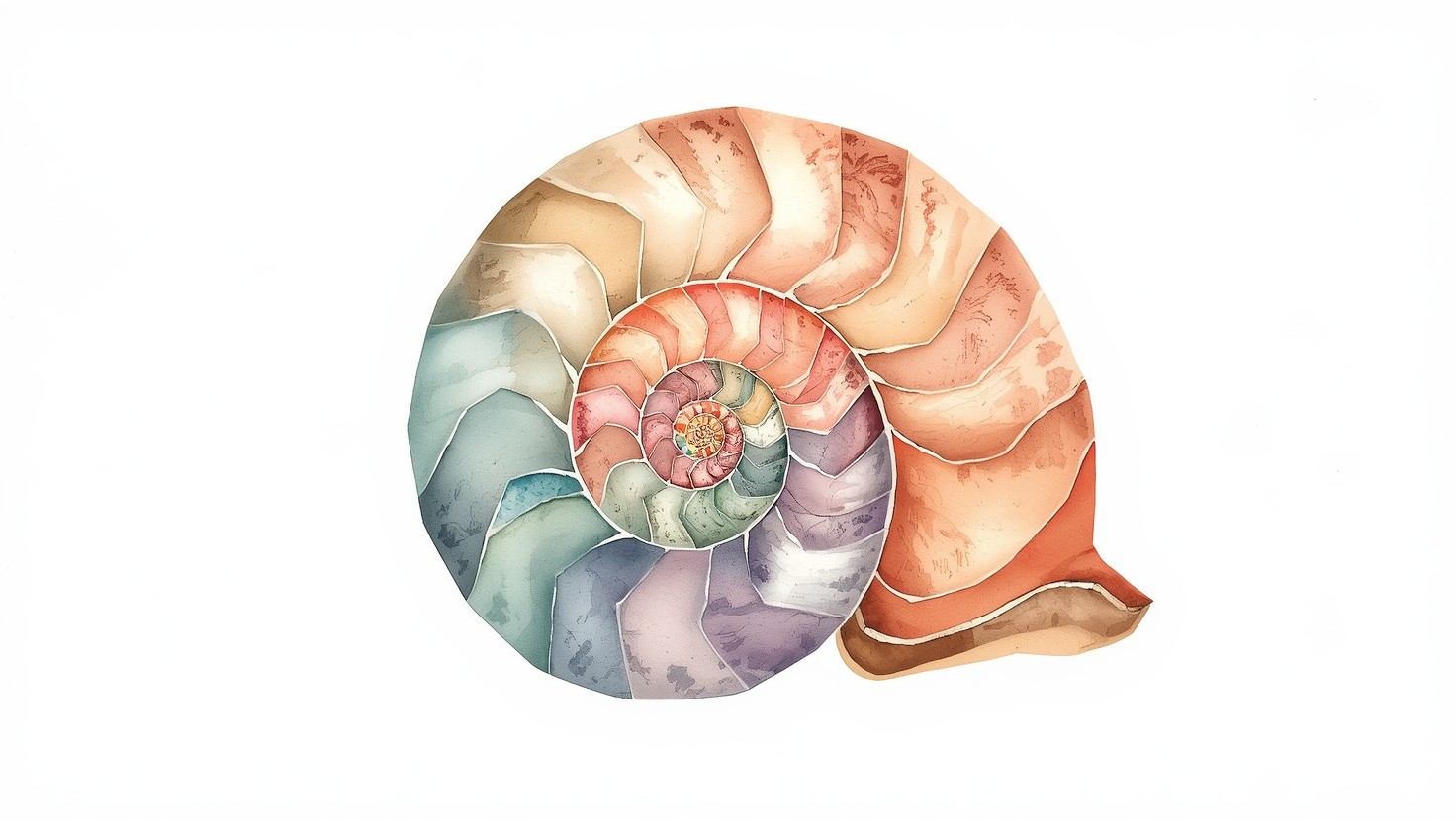 Free Luminous Nautilus Shell Photo - Nautilus, Shell, Watercolor ...