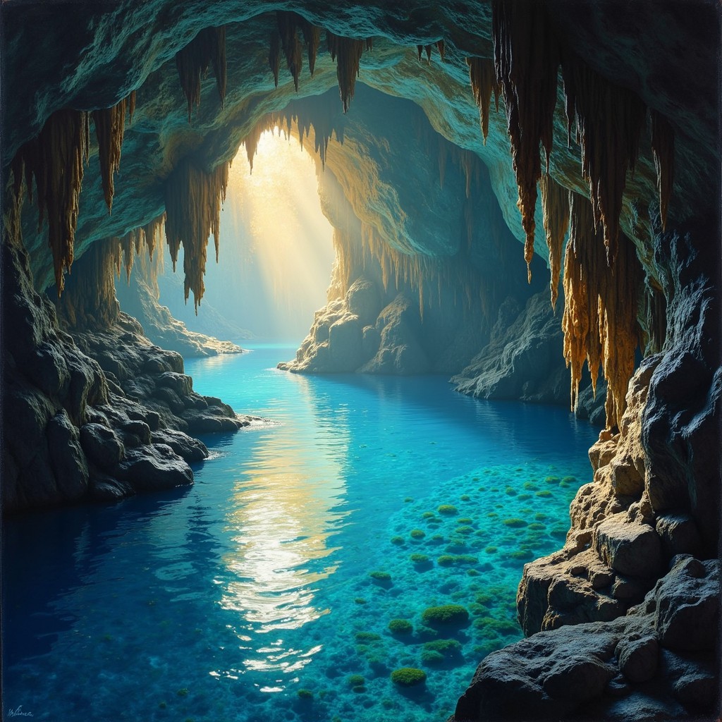 Free Luminous Blue Grotto Image - Cave, Grotto, Blue | Download at ...