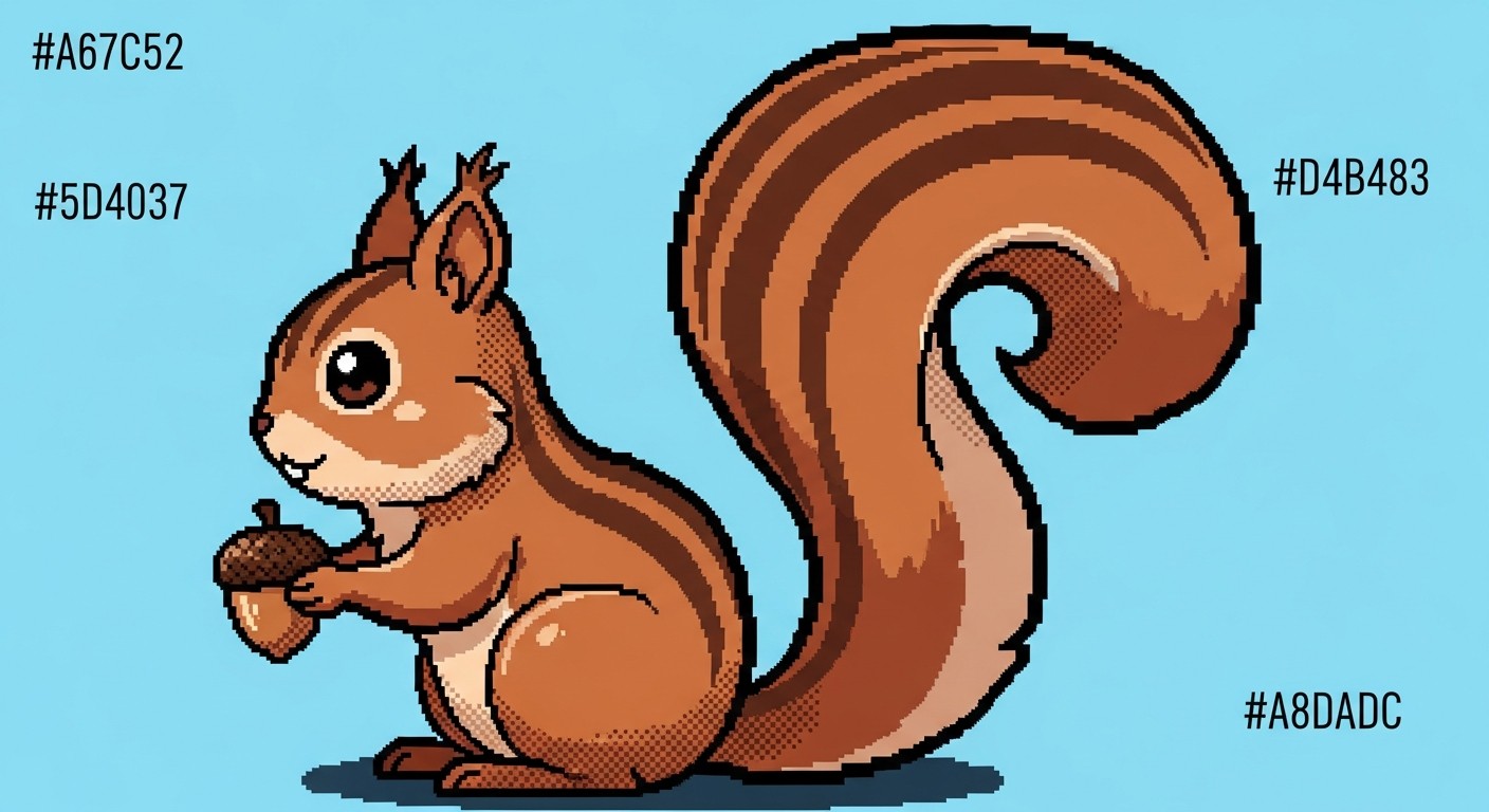 Free Pixel Squirrel Art Image - Squirrel, Pixel, Anime | Download at ...