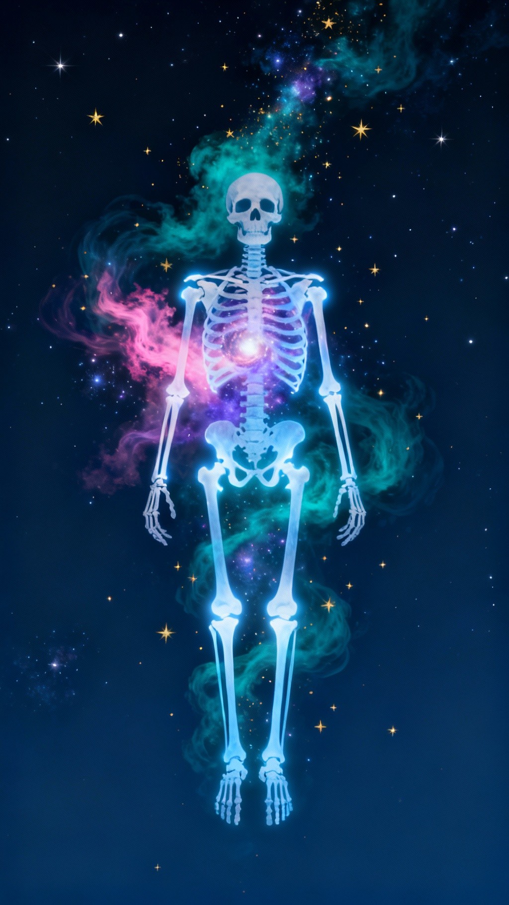 Free Cosmic Skeleton Illuminated Image - Skeleton, Cosmic, Space ...