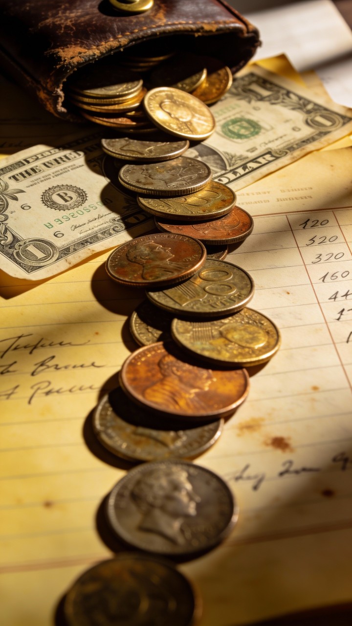 Rustic Money Image Free Vintage Money Cascade Image - Vintage, Antique, Coins | Download ...