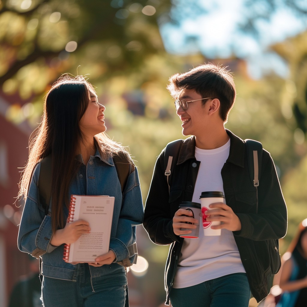 Free Campus Friendly Chat Image - Students, College, Conversation ...