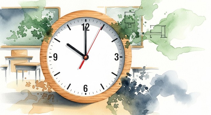 Free Dissolving School Hours Image - Clock, Watercolor, Classroom ...