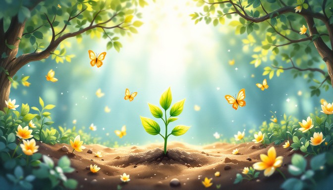 Free Nature's Magic Grows Image - Seedling, Butterflies, Forest ...
