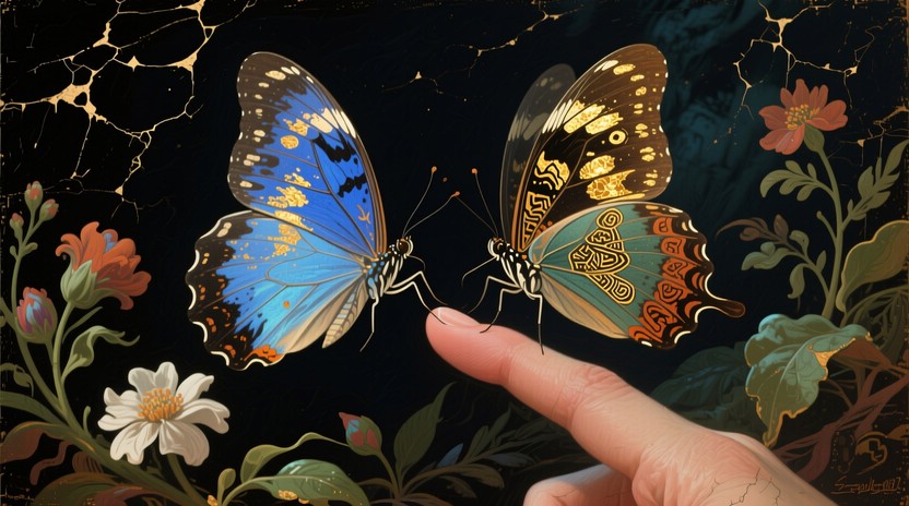 Free Butterfly Meets Fingertip Photo - Butterfly, Fingertip, Nature ...