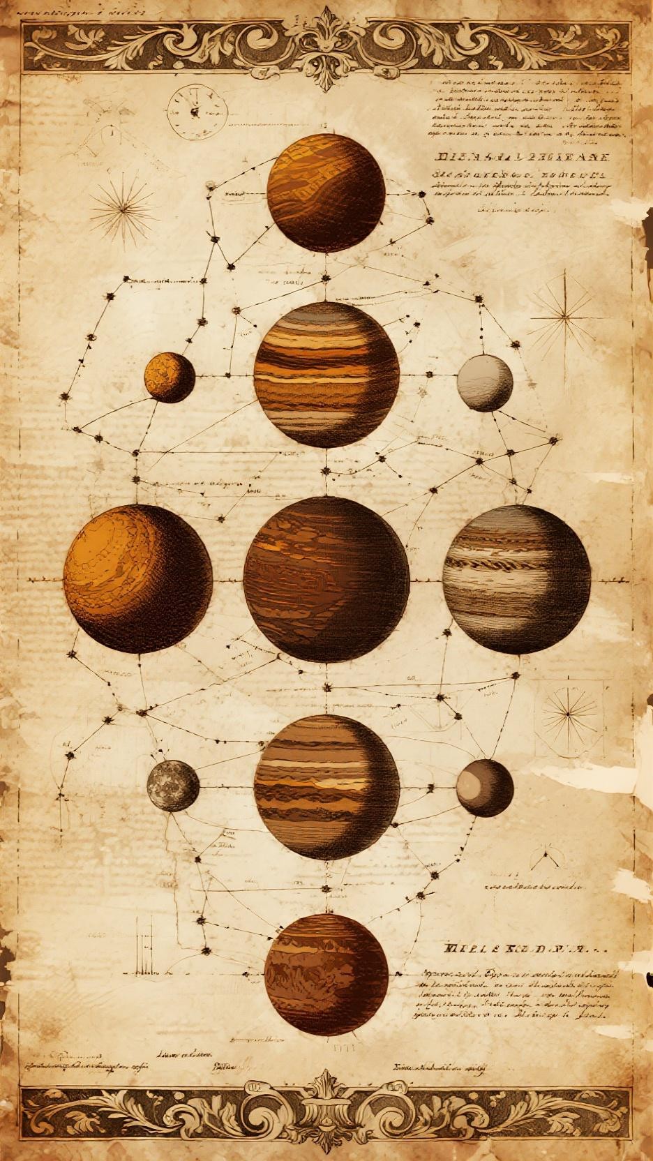 Planute Chart Free Victorian Planetary Chart Image - Planets, Astronomy, Celestial ...