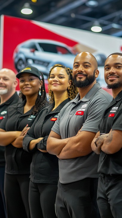 Free Automotive Team Poses Image - Automotive, Team, Showroom ...