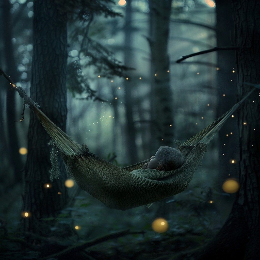 Free Enchanted Forest Nap Image - Forest, Hammock, Lights | Download at ...