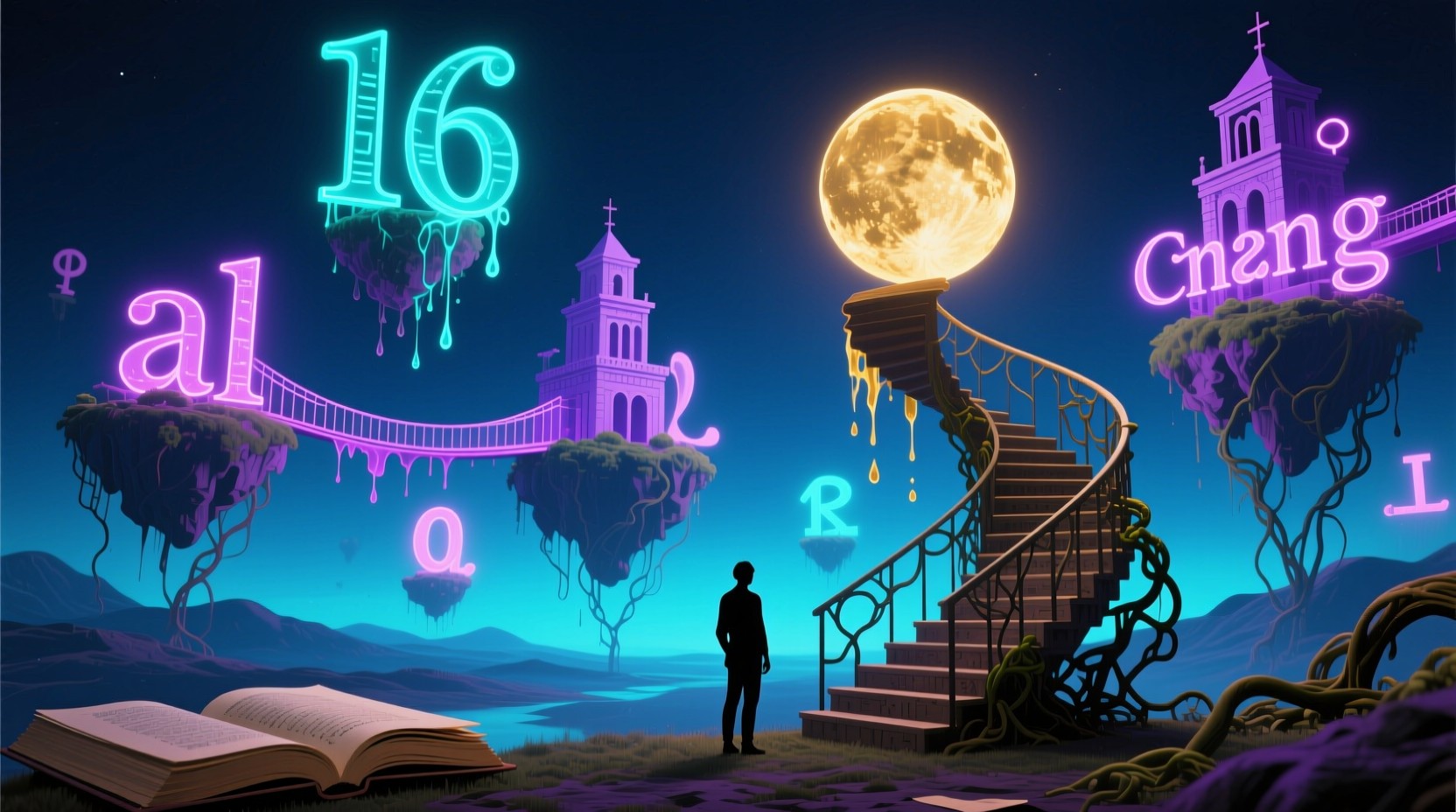 Free Luminous Text Landscape Image - Surreal, Fantasy, Landscape ...