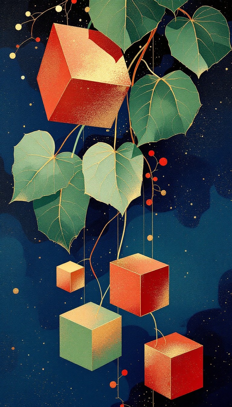 Free Geometric Botanical Art Photo - Geometric, Botanical, Leaves ...
