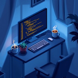 Free Cozy Developer Corner Image - Workspace, Developer, Coding ...
