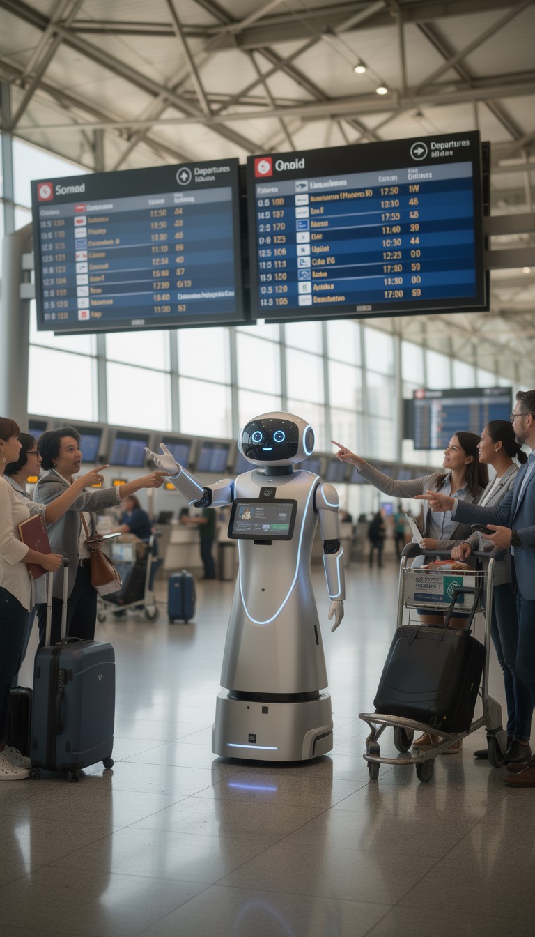 Free Robot Airport Assistant Image - Robot, Airport, Technology ...