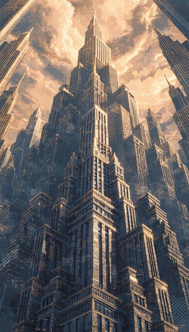 Free Pixel Towers Rising Image - Cityscape, Pixel, Retro | Download at ...