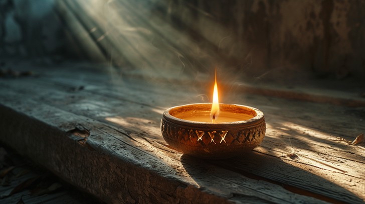 Light Rays From Candle Free Candlelit serene ambiance Image - Candle, Tranquility, Foliage ...