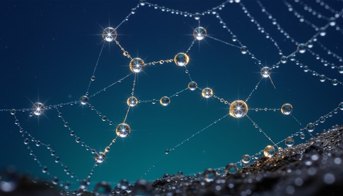 Thread Constellation Free Cosmic Dewdrop Constellation Image - Dewdrops, Spiderweb ...