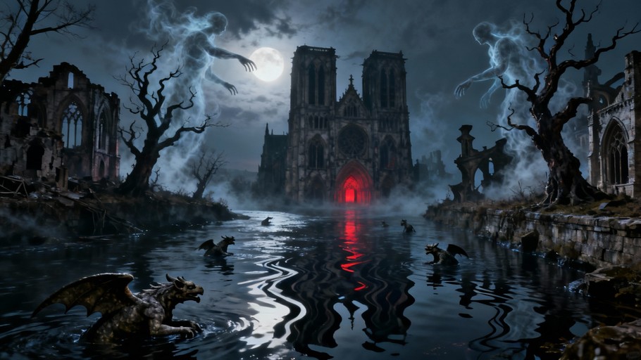 Free Sunken Cathedral Glows Image - Gothic, Cathedral, Dark | Download ...