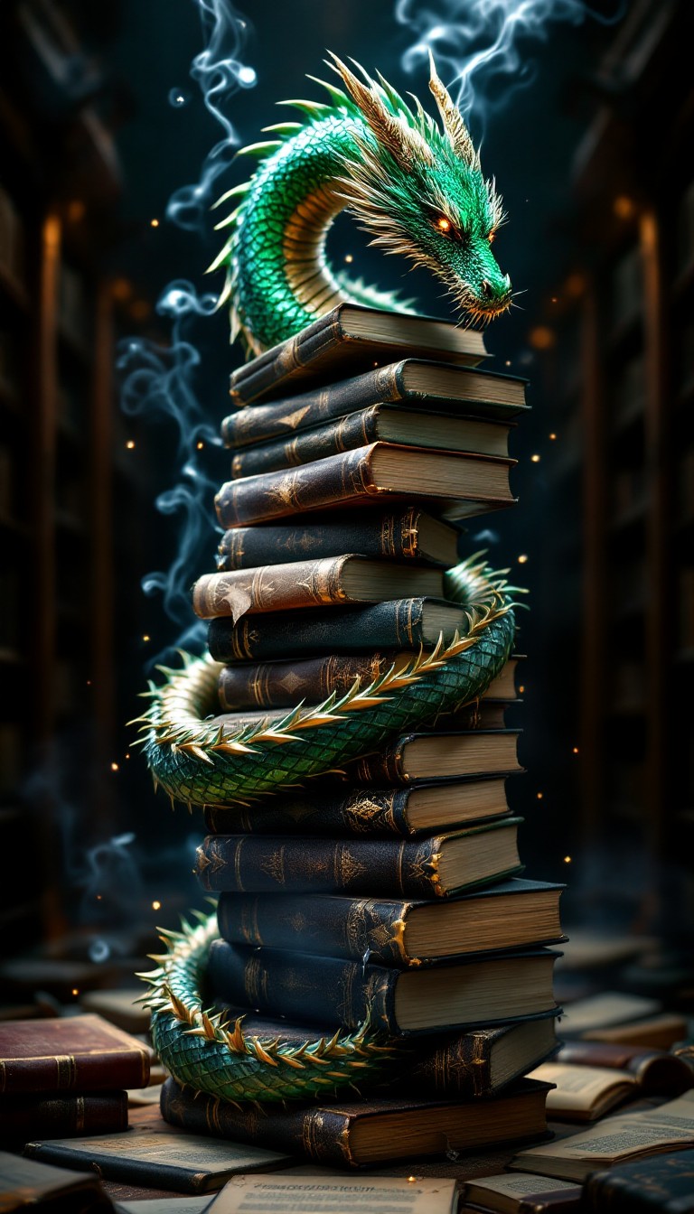 Free Dragon Guards Knowledge Image - Dragon, Books, Library | Download ...