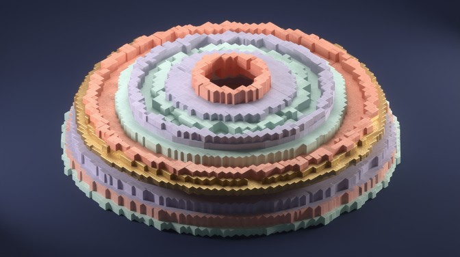 Cubes Ripple Free Voxel Ripple Art Image - Voxel, Geometric, Circular | Download at ...